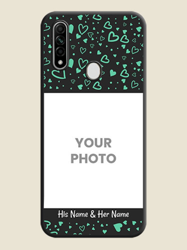 Custom Sea Green Indefinite Love Pattern - Photo on Space Black Soft Matte Mobile Cover - Oppo A31 - alternate view
