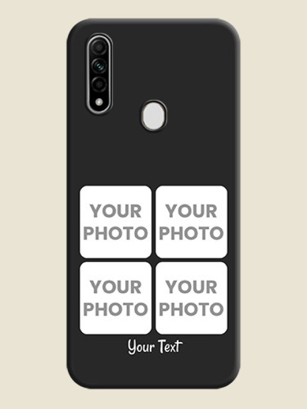 Custom Floral Art with 6 Image Holder - Photo on Space Black Soft Matte Mobile Case - Oppo A31 - alternate view