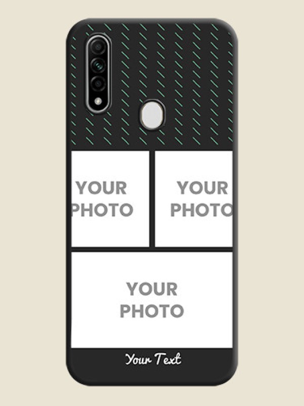 Custom Cross Dotted Pattern with 2 Image Holder  on Personalised Space Black Soft Matte Cases - Oppo A31 - alternate view