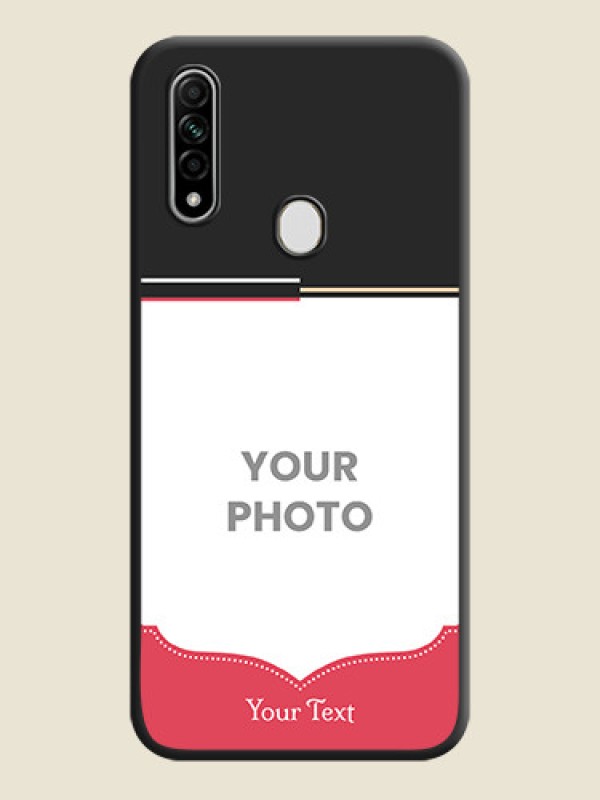 Custom Classic Plain Design with Name - Photo on Space Black Soft Matte Phone Cover - Oppo A31 - alternate view