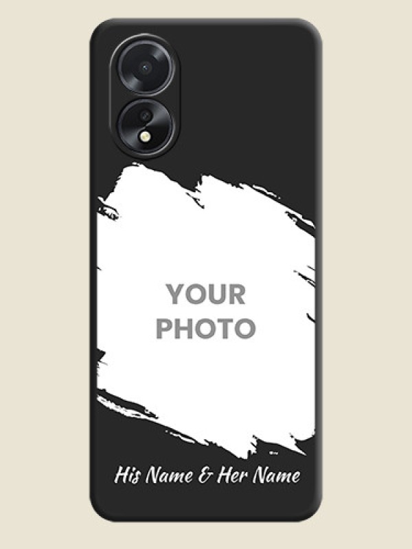 Custom Grunge Brush Strokes - Photo on Space Black Soft Matte Back Cover - Oppo A38 - alternate view