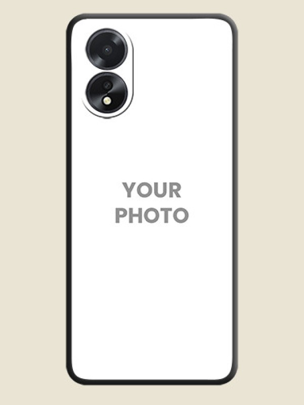 Custom Full Single Pic Upload On Space Black Personalized Soft Matte Phone Covers - Oppo A38 - alternate view