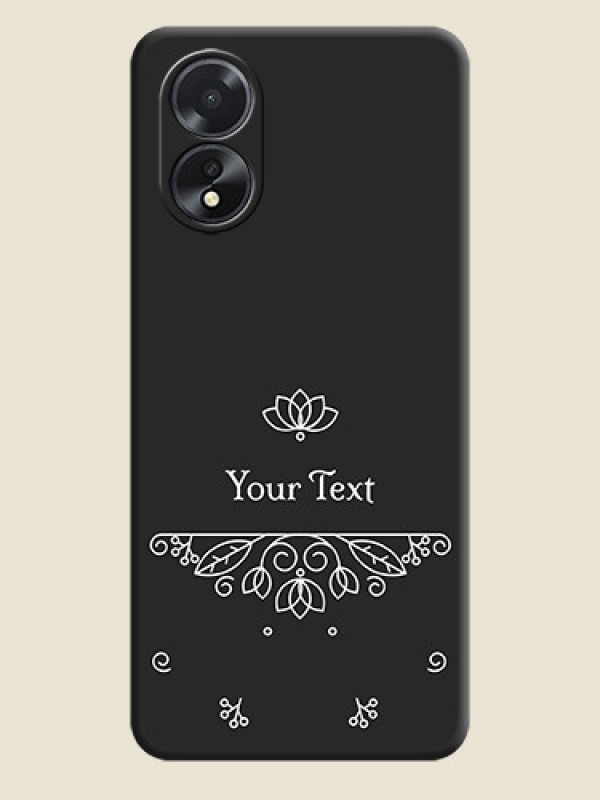 Custom Lotus Garden Custom Text On Space Black Personalized Soft Matte Phone Covers - Oppo A38 - alternate view