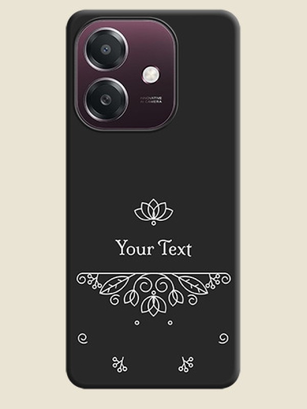 Custom Lotus Garden Custom Text On Space Black Custom Soft Matte Mobile Back Cover - Oppo A3X 4G - alternate view