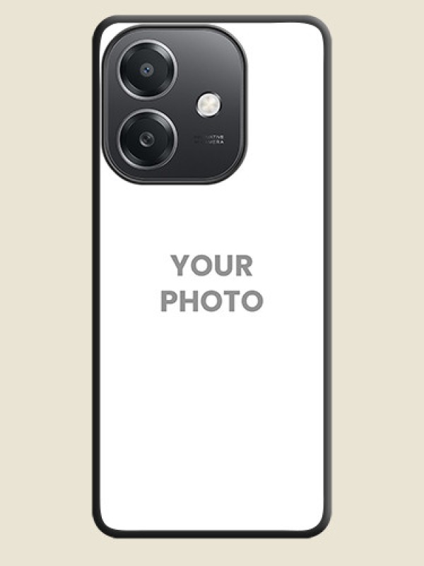 Custom Full Single Pic Upload On Space Black Custom Soft Matte Mobile Back Cover - Oppo A3X 5G - alternate view