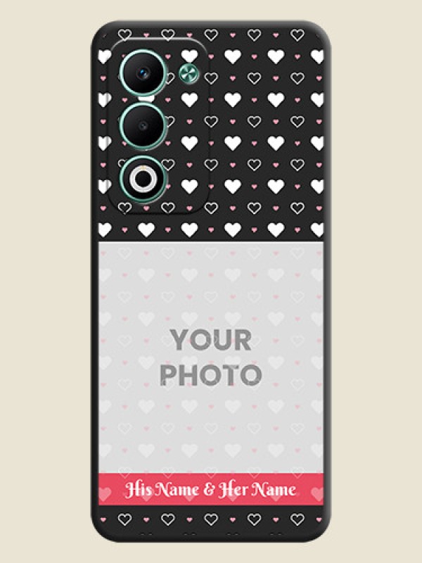 Custom White Color Love Symbols with Text Design on Photo On Space Black Custom Soft Matte Mobile Back Cover - Oppo A5 5G - alternate view