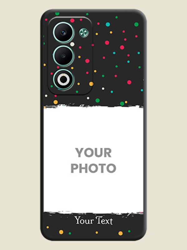 Custom Multicolor Dotted Pattern with Text On Space Black Custom Soft Matte Mobile Back Cover - Oppo A5 5G - alternate view