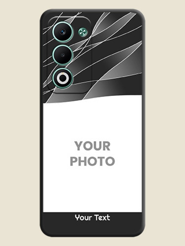 Custom Mixed Wave Lines on Photo On Space Black Custom Soft Matte Mobile Back Cover - Oppo A5 5G - alternate view