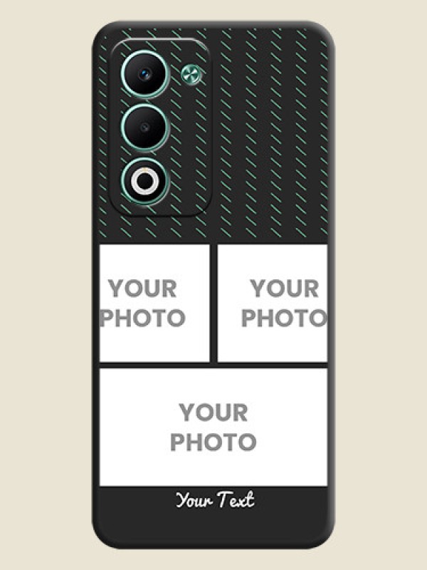 Custom Cross Dotted Pattern with 2 Image Holder On Space Black Custom Soft Matte Mobile Back Cover - Oppo A5 5G - alternate view