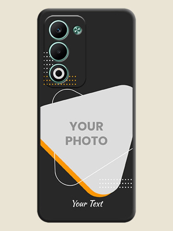 Custom Yellow Triangle on Photo On Space Black Custom Soft Matte Mobile Back Cover - Oppo A5 5G - alternate view
