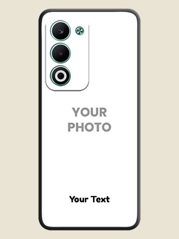 Custom Full Single Pic Upload With Text On Space Black Custom Soft Matte Mobile Back Cover - Oppo A5 5G - alternate view