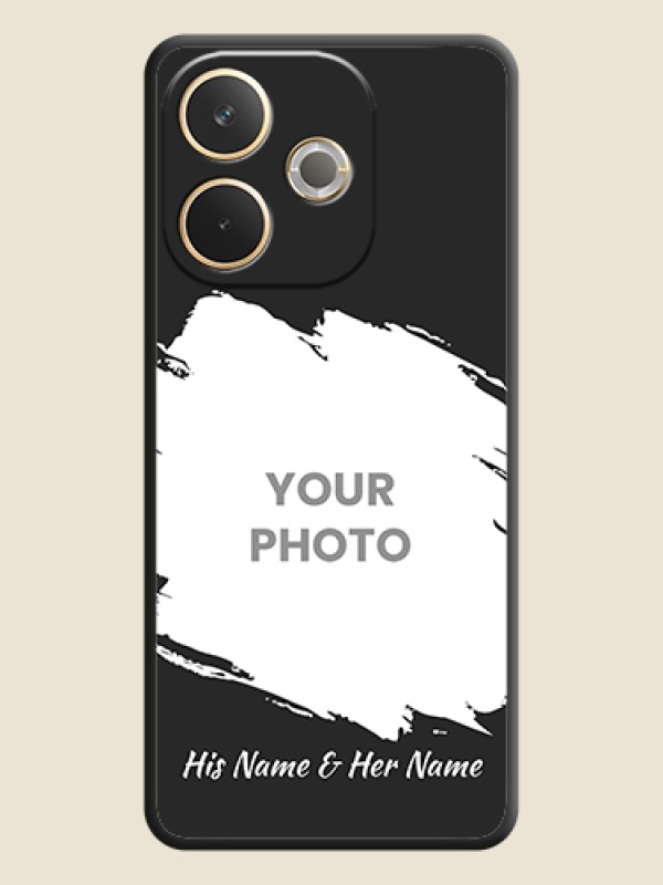 Custom Grunge Brush Strokes on Photo On Space Black Custom Soft Matte Mobile Back Cover - Oppo A5 Pro 5G - alternate view