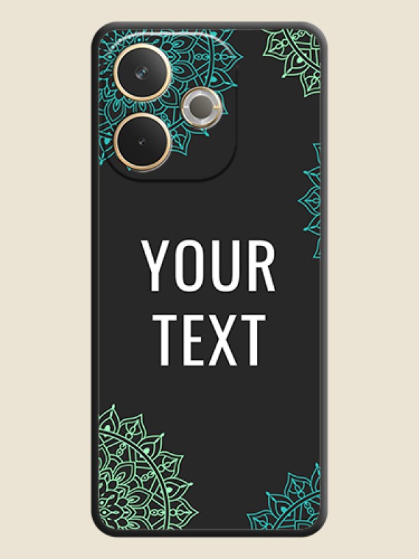 Custom Your Name with Floral Design On Space Black Custom Soft Matte Mobile Back Cover - Oppo A5 Pro 5G - alternate view