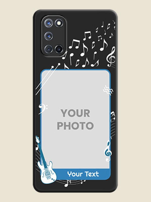 Custom Musical Theme Design with Text on Photo on Space Black Soft Matte Mobile Case - Oppo A52 - alternate view