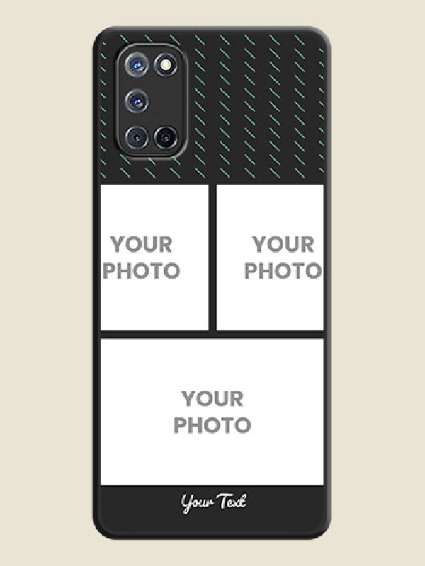 Custom Cross Dotted Pattern with 2 Image Holder  on Personalised Space Black Soft Matte Cases - Oppo A52 - alternate view