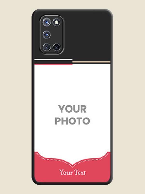 Custom Classic Plain Design with Name on Photo on Space Black Soft Matte Phone Cover - Oppo A52 - alternate view