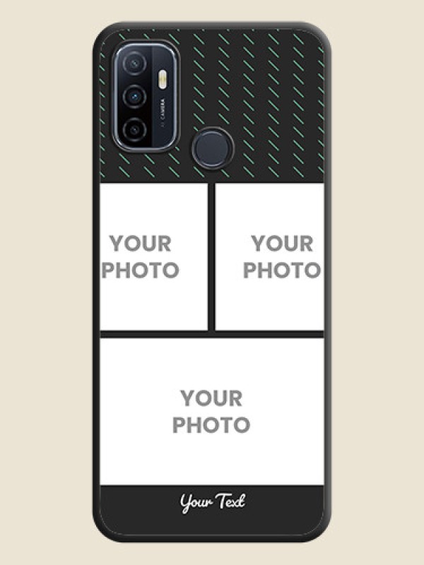 Custom Cross Dotted Pattern with 2 Image Holder  on Personalised Space Black Soft Matte Cases - Oppo A53 2020 - alternate view