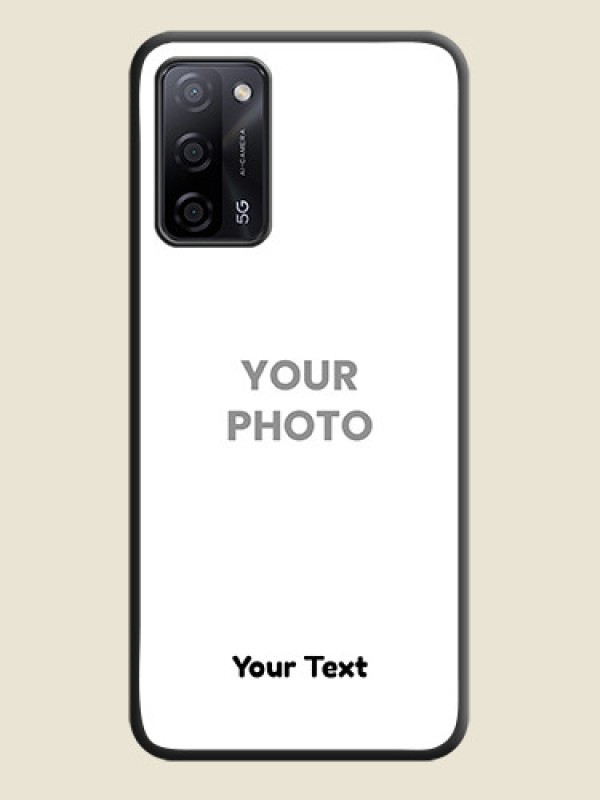 Custom Full Single Pic Upload With Text On Space Black Personalized Soft Matte Phone Covers -Oppo A53S 5G - alternate view