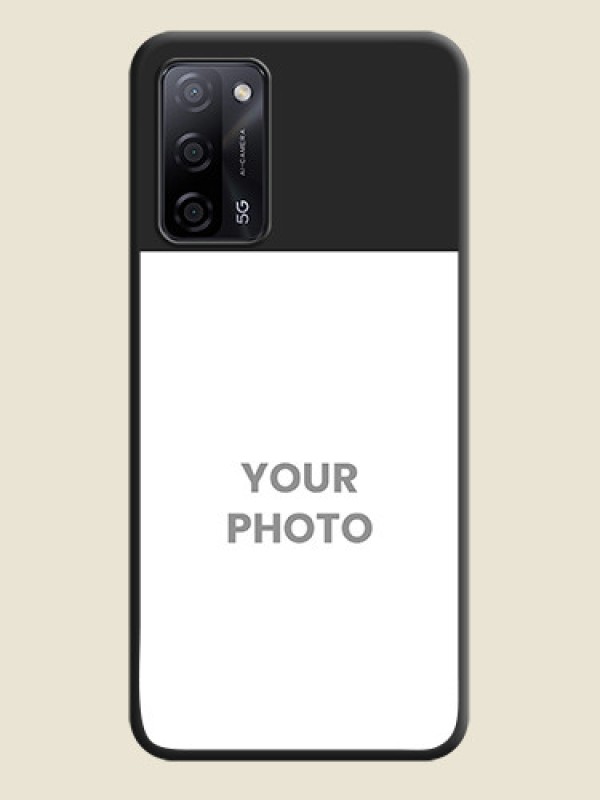 Custom Image Upload With Space Black Color On Custom Soft Matte Mobile Back Cover - Oppo A53S 5G - alternate view