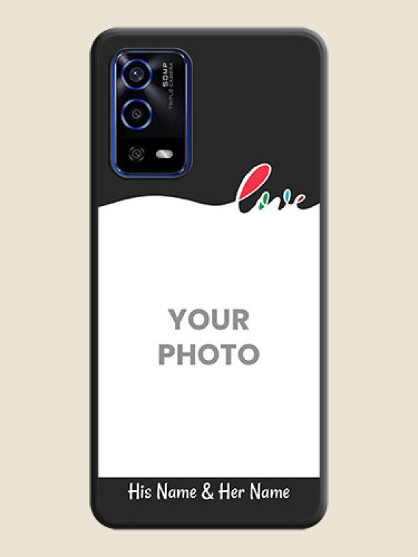 Custom Fall in Love Pattern with Picture on Photo on Space Black Soft Matte Mobile Case - Oppo A55 - alternate view
