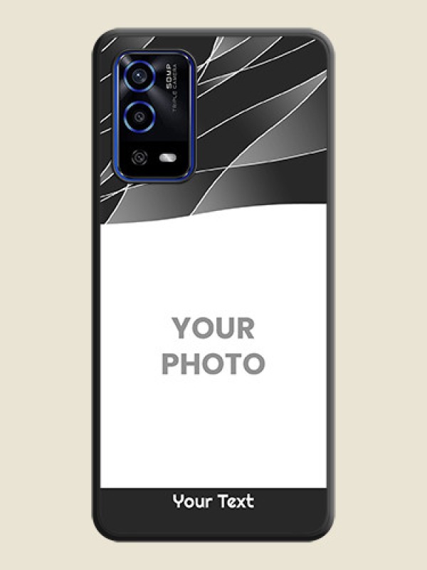 Custom Mixed Wave Lines on Photo on Space Black Soft Matte Mobile Cover - Oppo A55 - alternate view