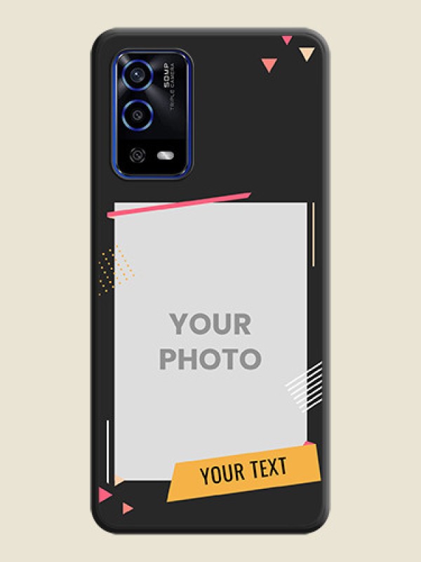 Custom Photo Frame with Triangle Small Dots on Photo on Space Black Soft Matte Back Cover - Oppo A55 - alternate view