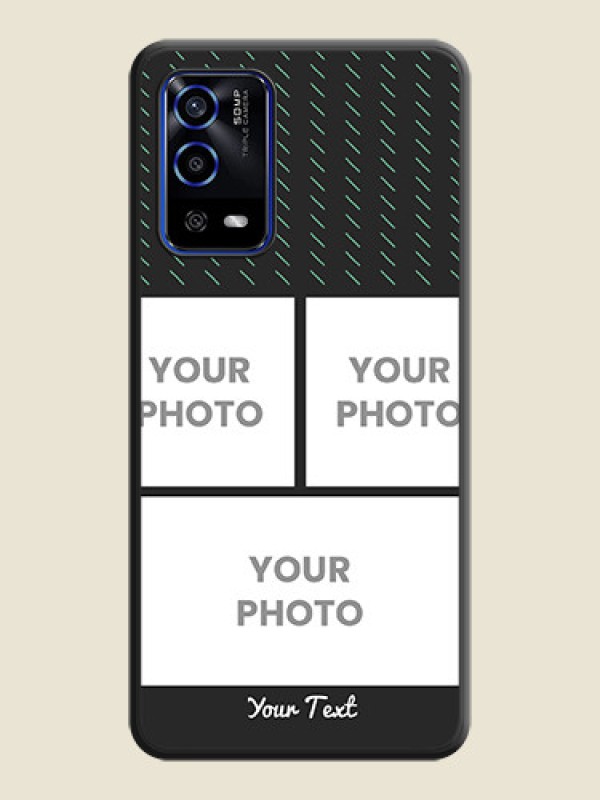 Custom Cross Dotted Pattern with 2 Image Holder  on Personalised Space Black Soft Matte Cases - Oppo A55 - alternate view