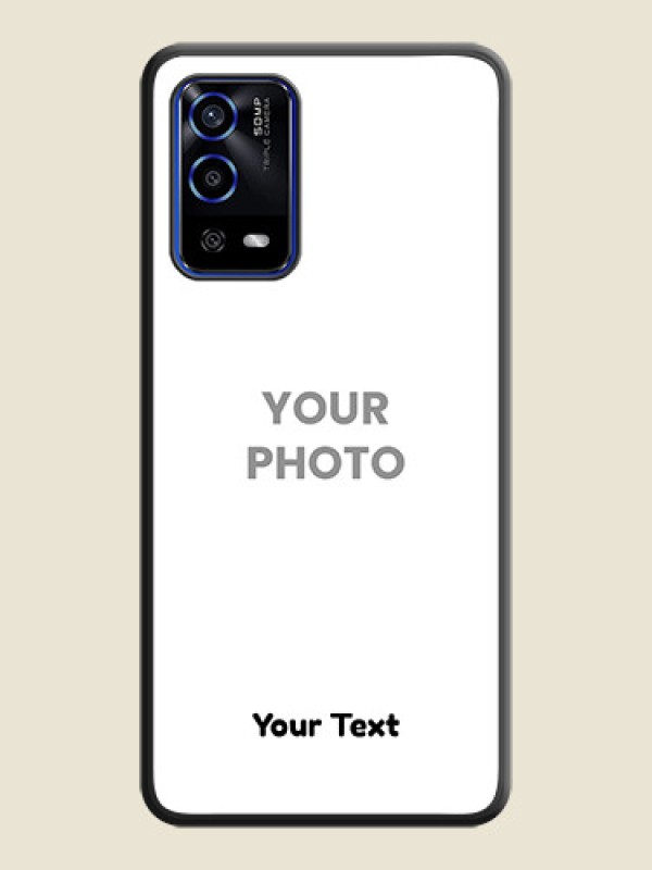 Custom Full Single Pic Upload With Text On Space Black Personalized Soft Matte Phone Covers -Oppo A55 - alternate view