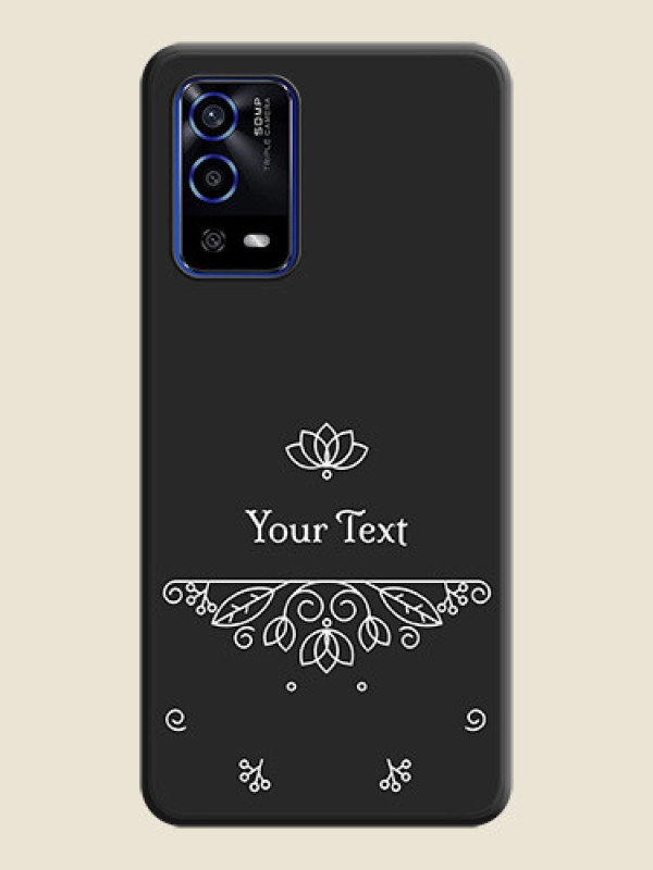 Custom Lotus Garden Custom Text On Space Black Personalized Soft Matte Phone Covers -Oppo A55 - alternate view