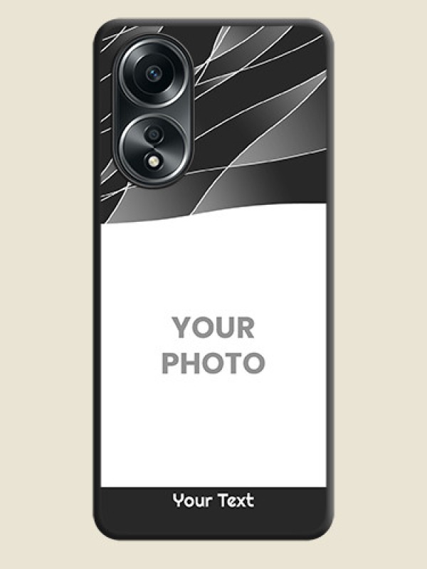 Custom Mixed Wave Lines - Photo on Space Black Soft Matte Mobile Cover - Oppo A58 - alternate view