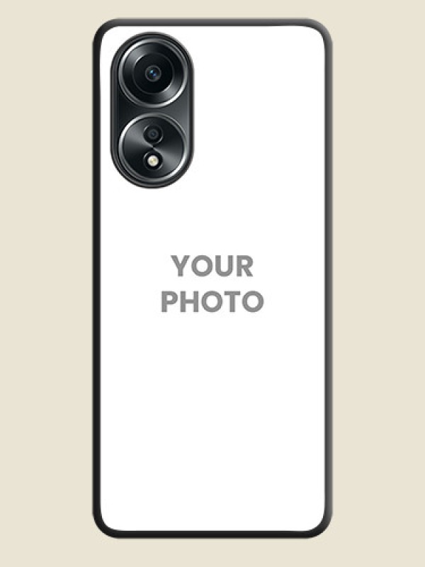 Custom Full Single Pic Upload On Space Black Personalized Soft Matte Phone Covers - Oppo A58 - alternate view