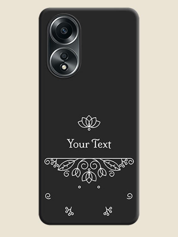 Custom Lotus Garden Custom Text On Space Black Personalized Soft Matte Phone Covers - Oppo A58 - alternate view