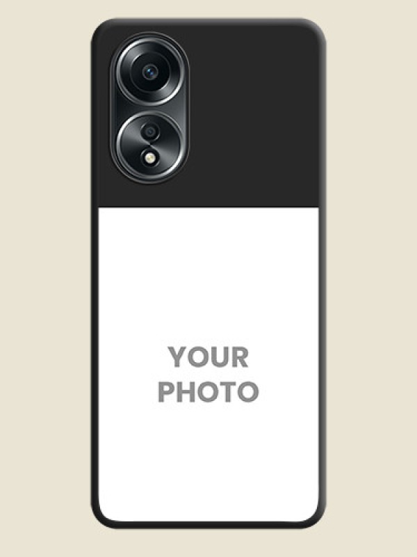 Custom Image Upload With Space Black Color On Custom Soft Matte Mobile Back Cover - Oppo A58 - alternate view