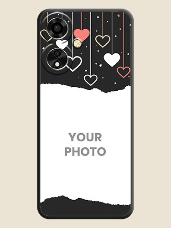 Custom Love Hangings with Splash Wave Picture On Space Black Custom Soft Matte Mobile Back Cover - Oppo A59 5G - alternate view