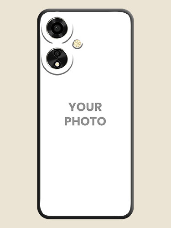 Custom Full Single Pic Upload On Space Black Custom Soft Matte Mobile Back Cover - Oppo A59 5G - alternate view