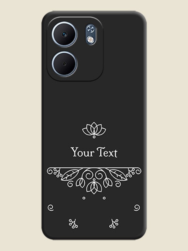 Custom Lotus Garden Custom Text On Space Black Custom Soft Matte Mobile Back Cover - Oppo A5X 4G - alternate view
