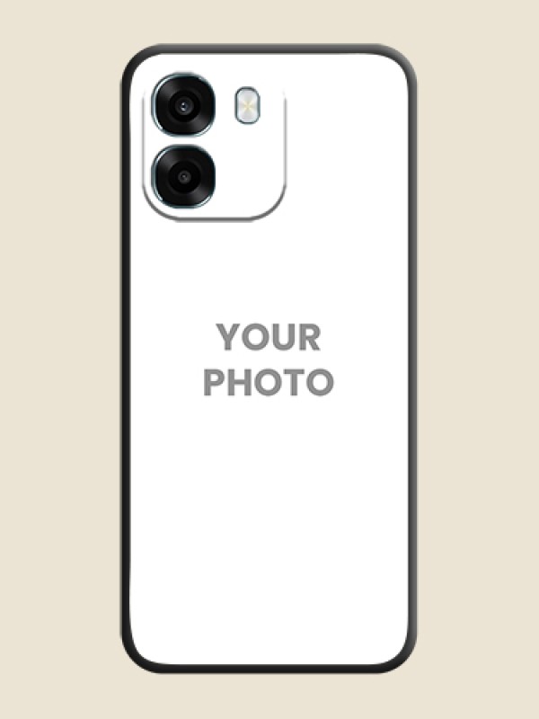 Custom Full Single Pic Upload On Space Black Custom Soft Matte Mobile Back Cover - Oppo A6 5G - alternate view