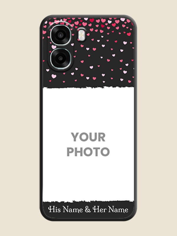 Custom Fall in Love with Your Partner on Photo On Space Black Custom Soft Matte Mobile Back Cover - Oppo A6x 4G - alternate view