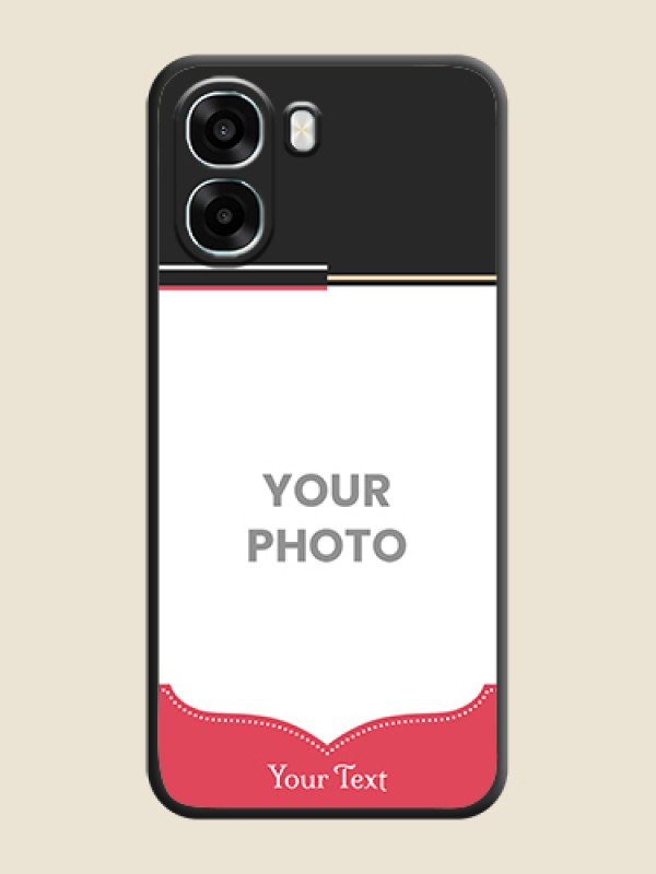 Custom Classic Plain Design with Name On Space Black Custom Soft Matte Mobile Back Cover - Oppo A6x 4G - alternate view