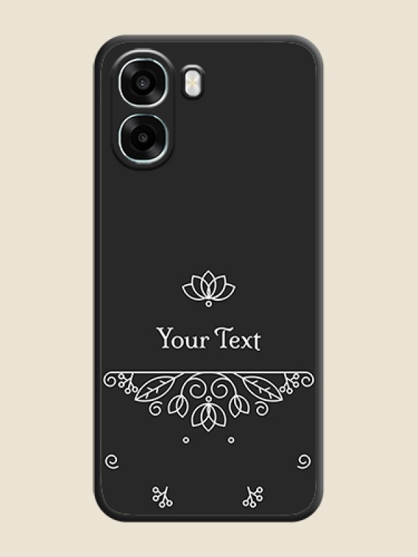 Custom Lotus Garden Custom Text On Space Black Custom Soft Matte Mobile Back Cover - Oppo A6x 5G - alternate view