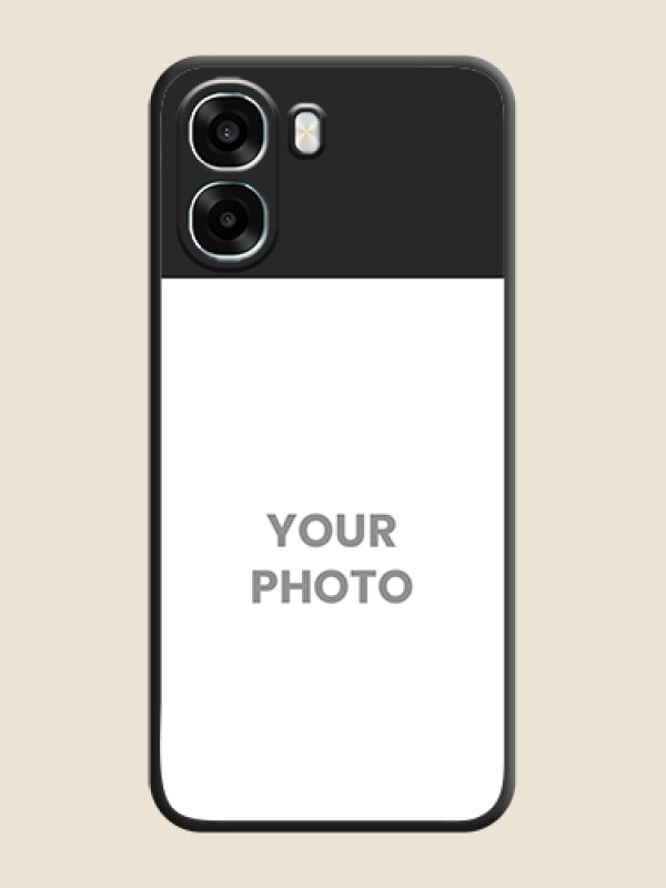 Custom Image Upload With Space Black Color On Custom Soft Matte Mobile Back Cover - Oppo A6x 5G - alternate view