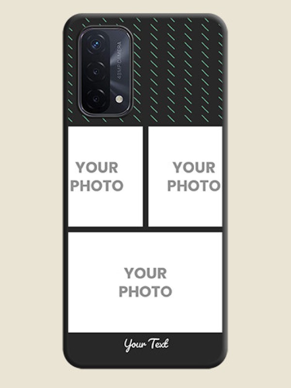 Custom Cross Dotted Pattern with 2 Image Holder  on Personalised Space Black Soft Matte Cases - Oppo A74 5G - alternate view