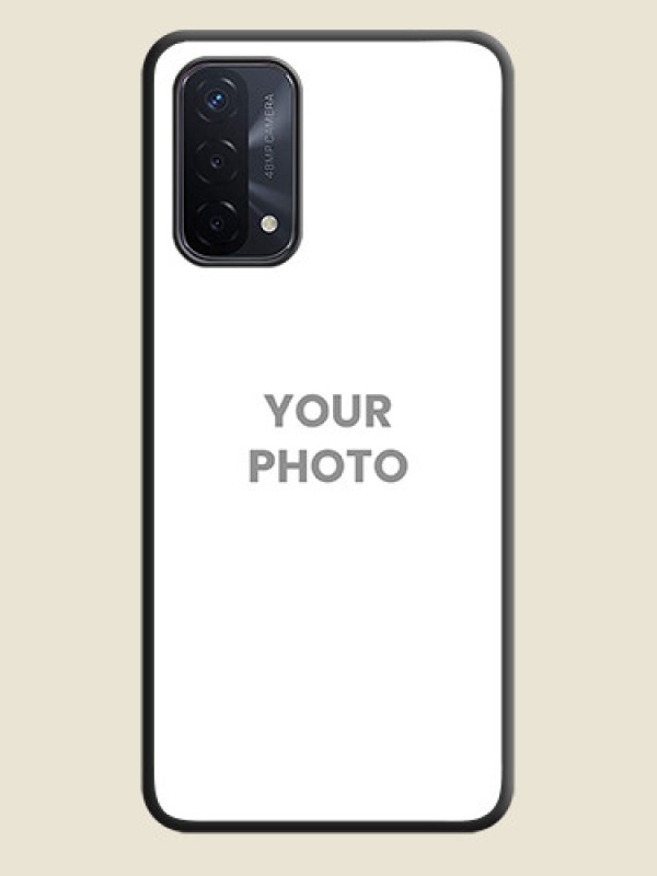 Custom Full Single Pic Upload On Space Black Personalized Soft Matte Phone Covers -Oppo A74 5G - alternate view