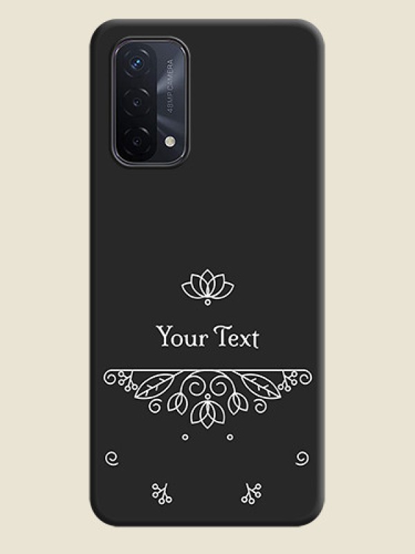Custom Lotus Garden Custom Text On Space Black Personalized Soft Matte Phone Covers -Oppo A74 5G - alternate view