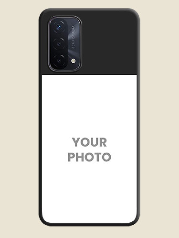 Custom Image Upload With Space Black Color On Custom Soft Matte Mobile Back Cover - Oppo A74 5G - alternate view