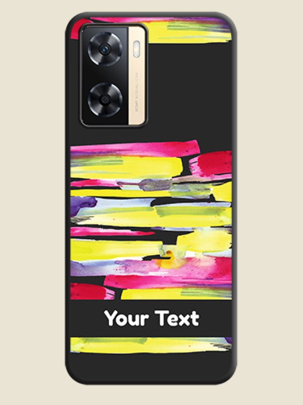 Custom Brush Coloured on Space Black Personalized Soft Matte Phone Covers - Oppo A77 4G - alternate view