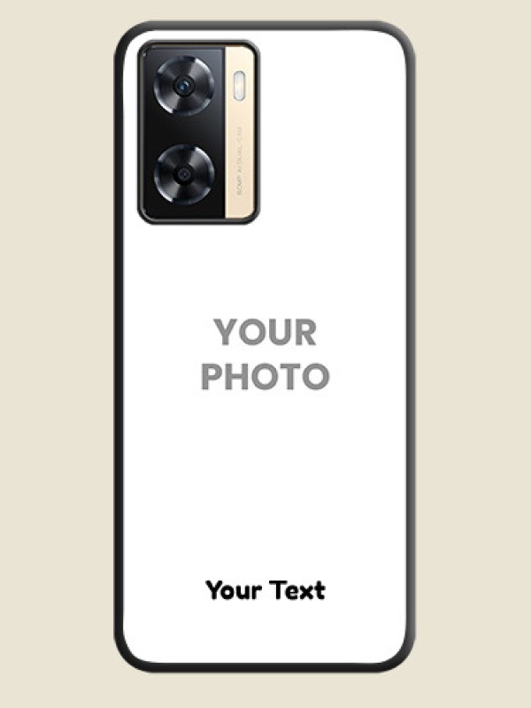 Custom Full Single Pic Upload With Text On Space Black Personalized Soft Matte Phone Covers -Oppo A77 4G - alternate view