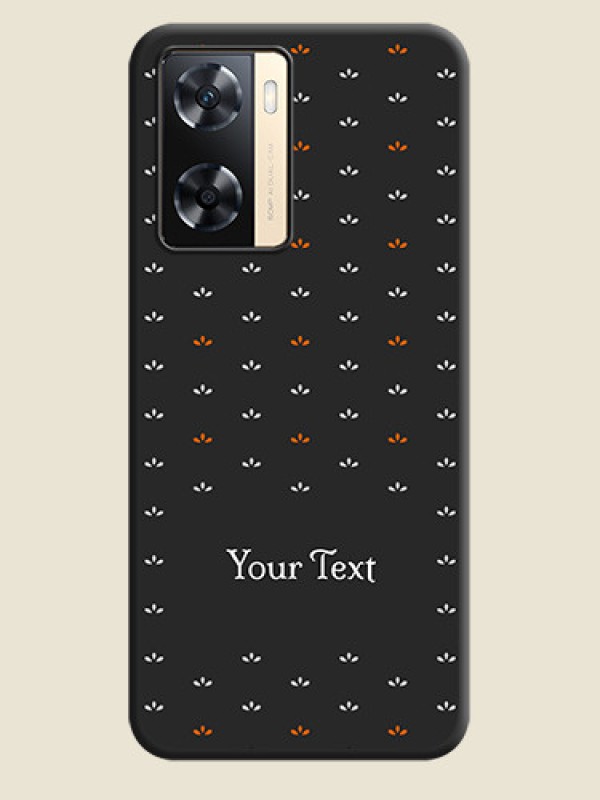 Custom Simple Pattern With Custom Text On Space Black Personalized Soft Matte Phone Covers -Oppo A77 4G - alternate view
