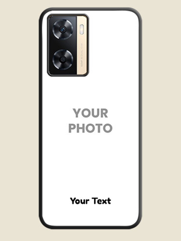 Custom Full Single Pic Upload With Text On Space Black Personalized Soft Matte Phone Covers -Oppo A77S - alternate view