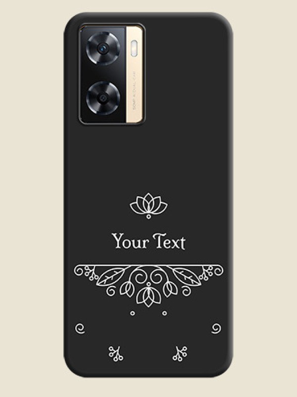 Custom Lotus Garden Custom Text On Space Black Personalized Soft Matte Phone Covers -Oppo A77S - alternate view